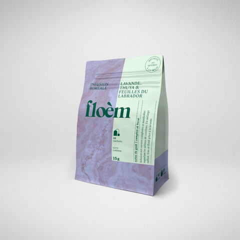 Tisane en sachets - thuya, lavande & feuilles du Labrador - 8 x 10 sachets