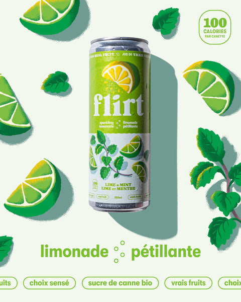 Limonade Pétillante Lime et Menthe - 12 x 355ml