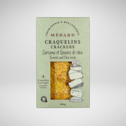 Craquelins curcuma et graines de chia - 10 x 140g