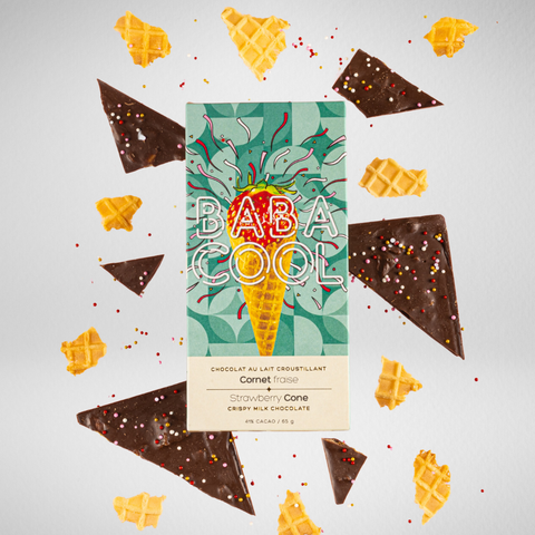 Bar chocolat Cornet Fraise - 6 x 65g
