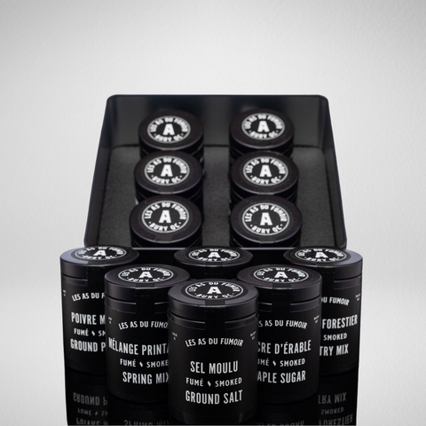 Ensemble découverte d'épices fumées - 4 boîtes de 6 x 60g