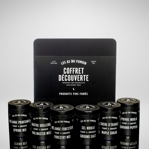 Ensemble découverte d'épices fumées - 4 boîtes de 6 x 60g