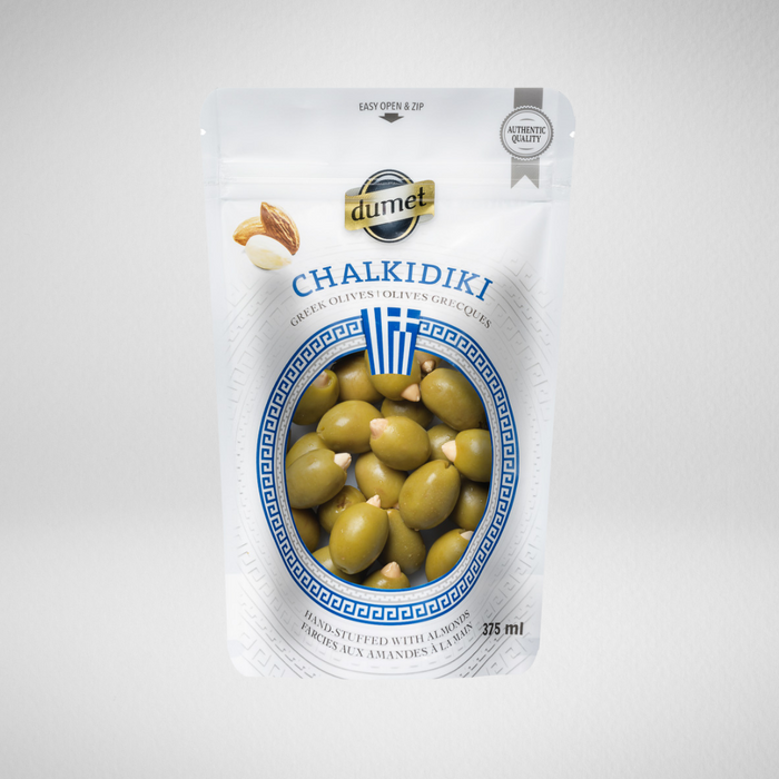 Chalkidiki Olives Vertes farcies avec amandes - 10 x 150g
