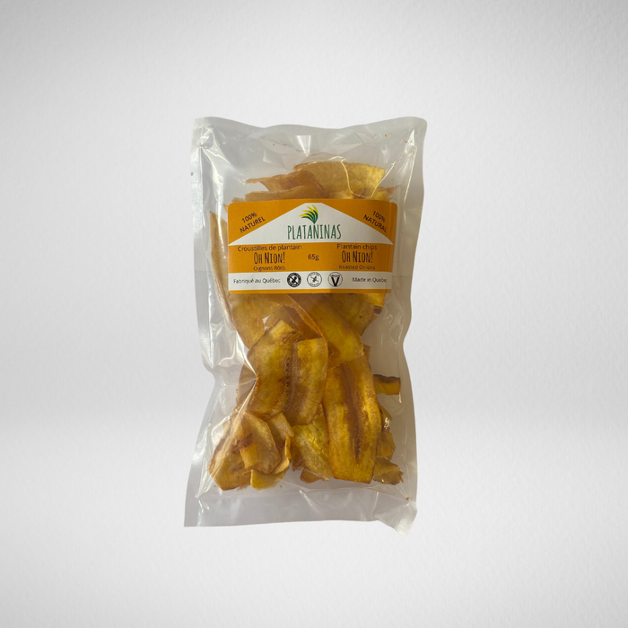 Chips Plantains Oh nion - 24 x 65g (30% de rabais pour vente rapide)