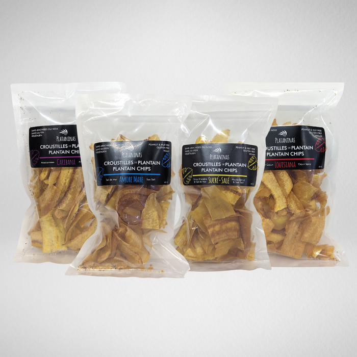 Plantain Chips 4 flavors - 24 x 65g