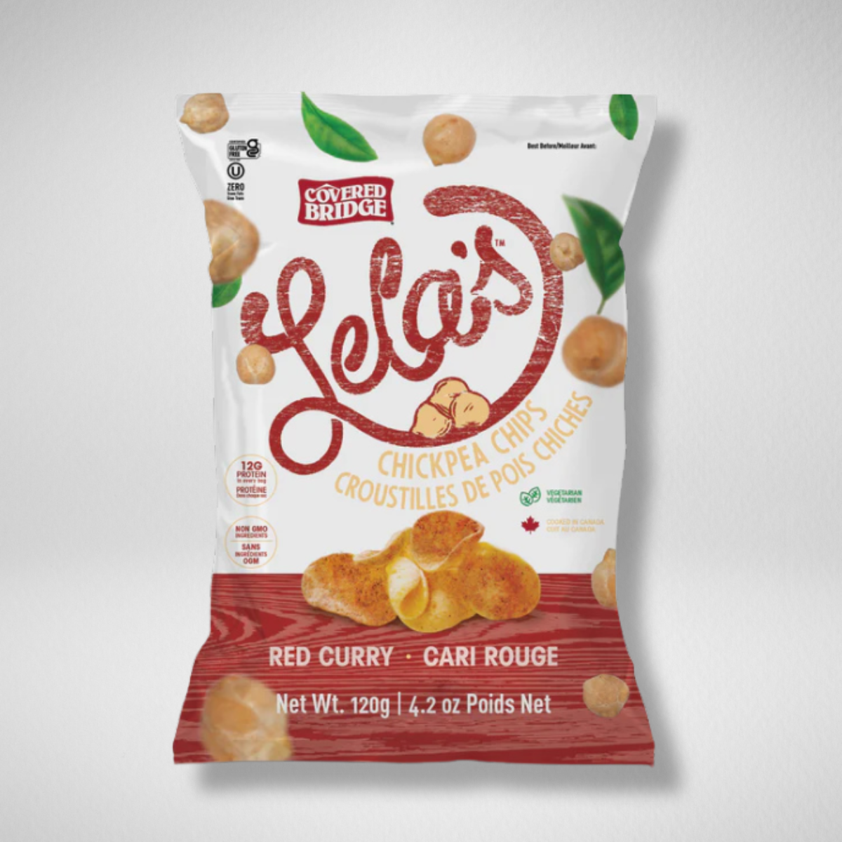 Lela's Croustilles de pois chiches Cari rouge - 8 x 120g – Aliment Snack