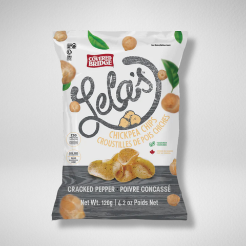 Lela's Cracked Pepper Chickpea Chips - 9 x 120g