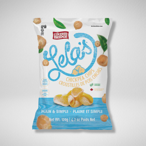 Lela's Plain & Simple Chickpea Chips - 9 x 120g