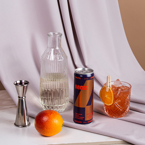 MOX 4 mocktail sparkling wine, Campari, red vermouth and orange zest - 6 x 4x355ml