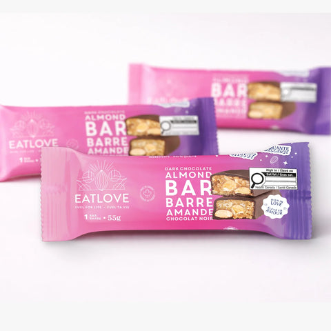 Eatlove - Barre de Chocolat Noir Amande et Érable - 12 x 55g