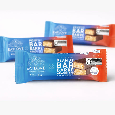 Eatlove - Barre de Chocolat Noir Arachide et Caramel - 12 x 55g
