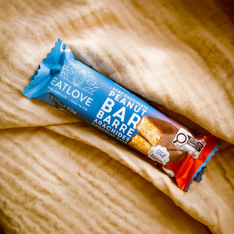 Eatlove - Barre de Chocolat Noir Arachide et Caramel - 12 x 55g