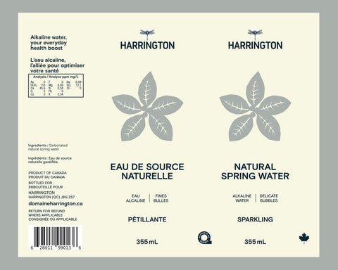 Eau de source naturelle pétillante - 24x355ml