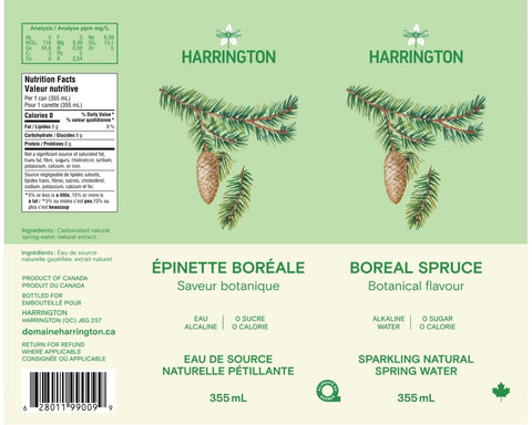 Eau pétillante Épinette Boréale - 6 x 4x355ml