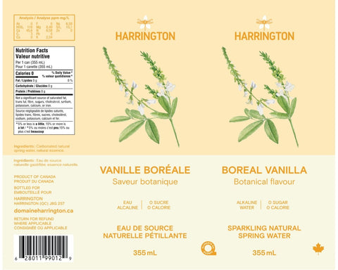 Eau pétillante Vanille Boréale - 6 x 4x355ml