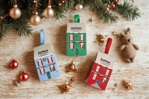 Bonbons Ornements Petites Maisons de Noël - 6 unités de 3 x 85g