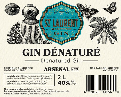 St-Laurent Maritime Gin (Denatured) - 4 x 2L