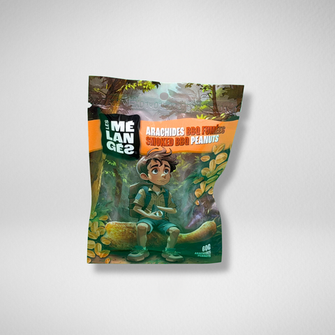 Les Mélangés - Arachides BBQ fumées - 12 x 60g