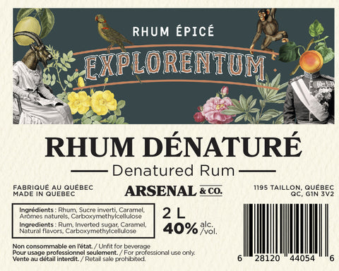 Explorentum Rum (Denatured) - 4 x 2L