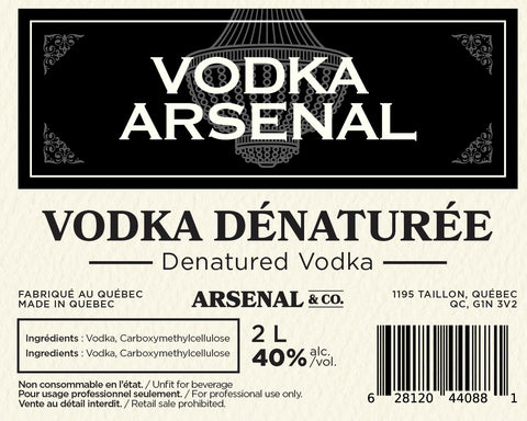 Arsenal Vodka (denatured) - 4 x 2L