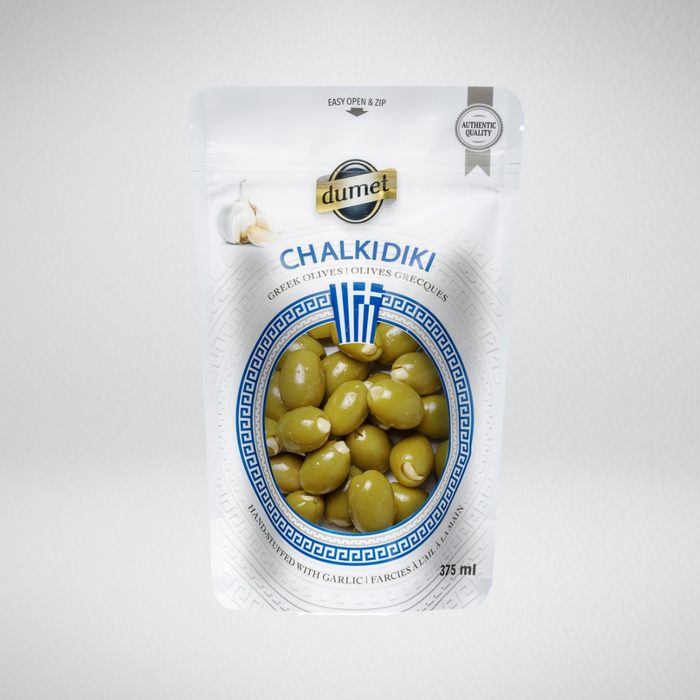 Chalkidiki Green Olives Stuffed with Garlic - 10 x 150g