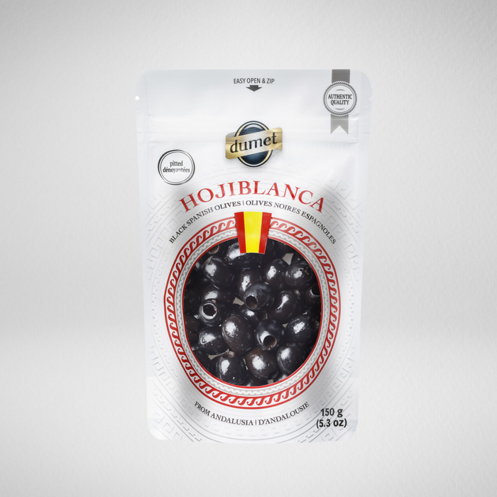 Hojiblanca Pitted Black Olives - 10 x 150g
