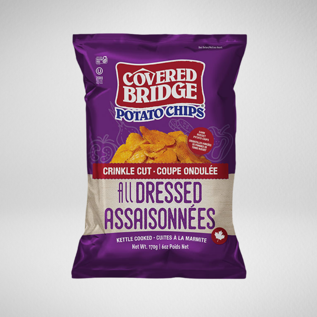 Bridge Snacks Covered Bridge Seasoned Wavy - 12 x 170g – Aliment Snack